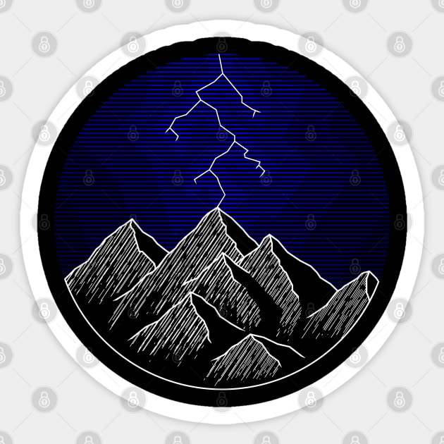 Shock of the Lightning Sticker by LMGPrints